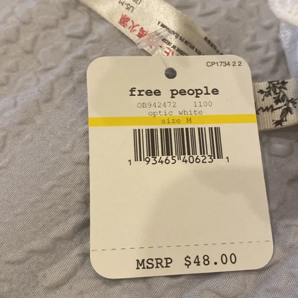 Set of 2 free people white cutout camisoles M - Picture 7 of 7